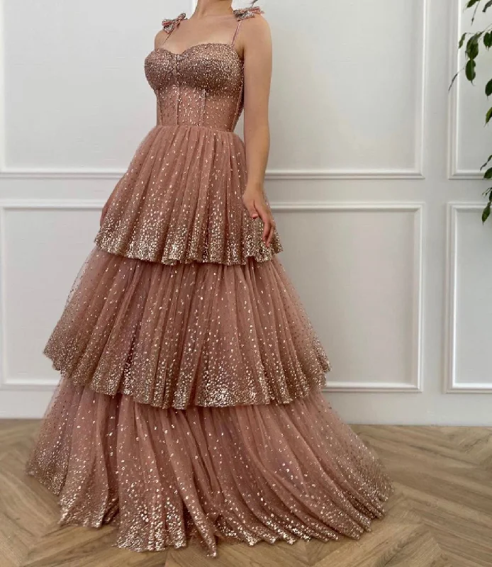 Amazing Prices You Can’t Resist!Galaxy Layered Gown