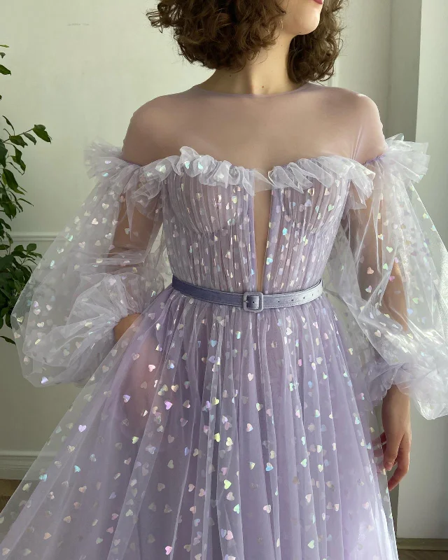 Upgrade for Less!Lavender Hearty Gown
