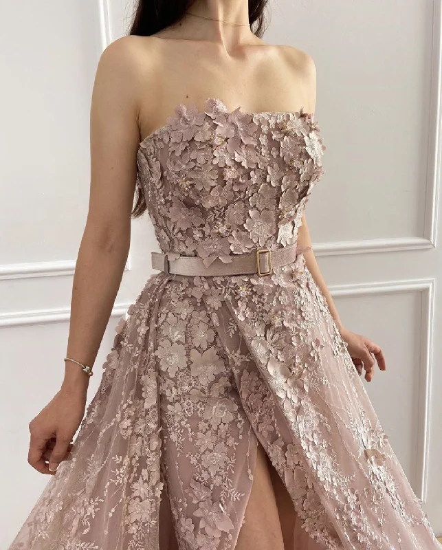 Save Like Never Before!Lovely Petals Embroiderd Gown