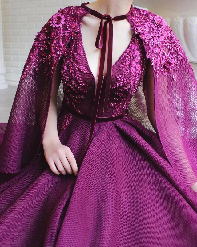 Unlock Huge Savings Now!Magenta Bloom and Blaze Gown