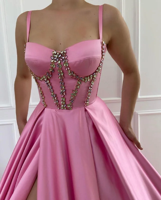 Every Deal is a Steal!Pretty Pink Satin Gown
