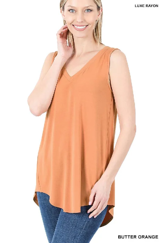 Save Like Never Before!Sleeveless V Neck Tank Top