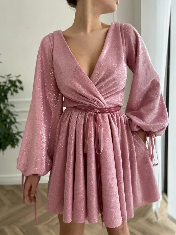 Time to Save Big!Sparkling Pink Mini Dress