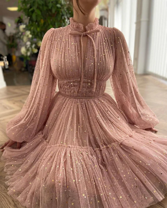 Get More, Spend Less – Shop Now!Starry Pastel Pink Mini Dress