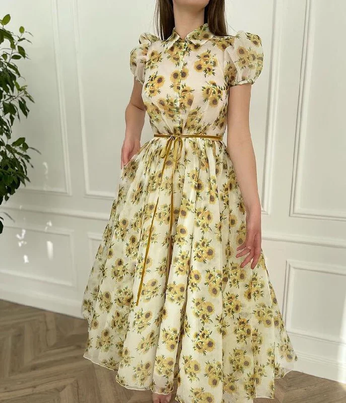 Shop Today, Save Tomorrow!Sunflower Organza Dress