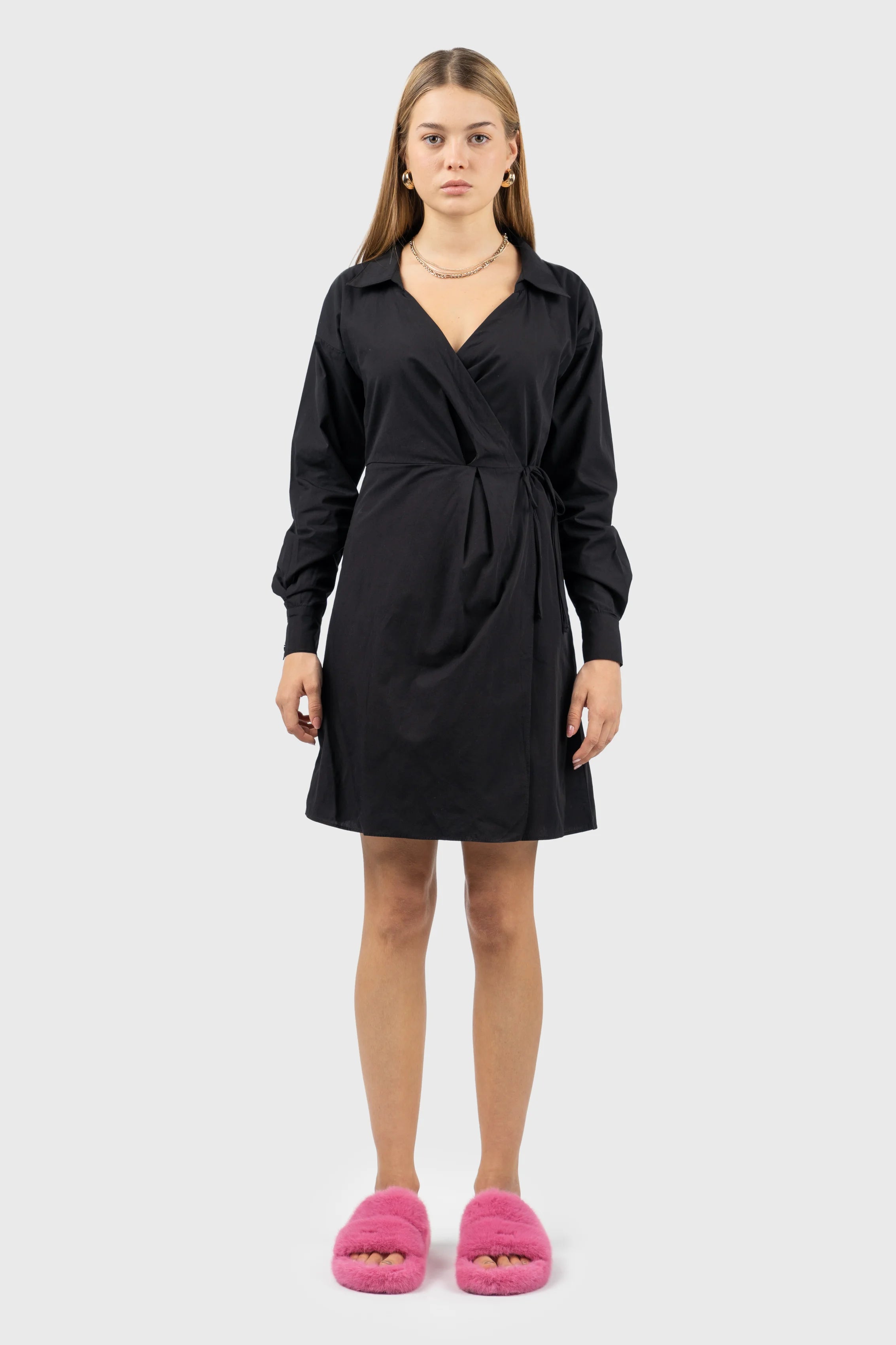 Your Wallet Will Thank You!100% Organic Wrap Shirt Above Knee Dress