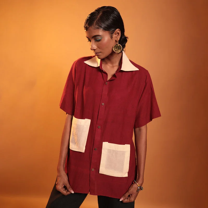 Stock Up and Save!Organic Cotton OversizeShirt for Men & Women | Half Sleeves | Rust Red