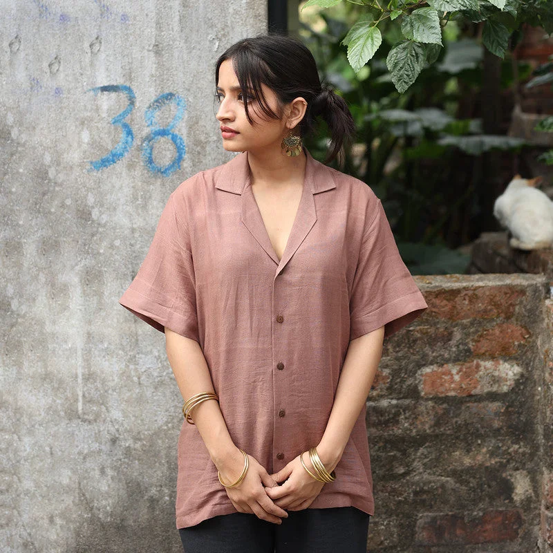 Exclusive Deals Just for You!Organic Cotton Shirt for Men & Women | Half Sleeves | Brown