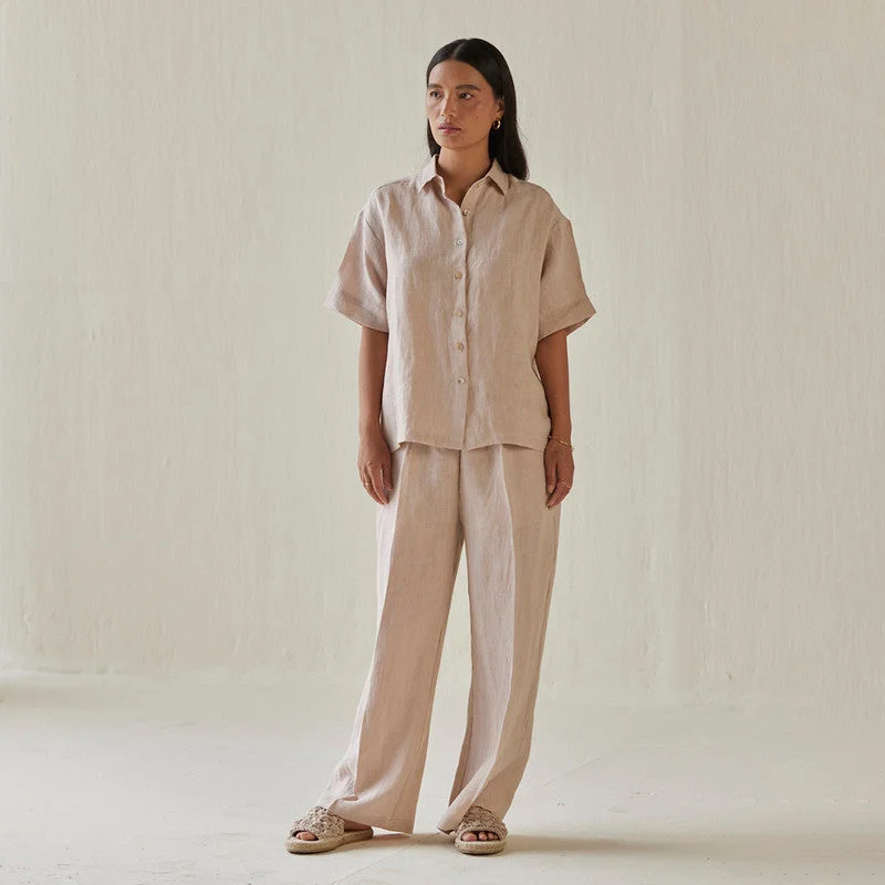 Find Your Perfect Deal Today!Linen Co Ord Set For Women | Shirt & Pant | Oversized | Pink