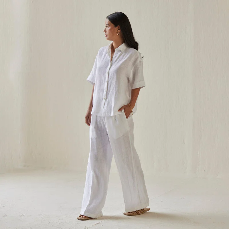 Unlock Huge Savings Now!Linen Shirt For Women | Oversized Fit | White