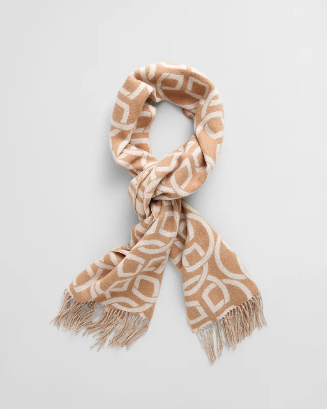 Upgrade for Less!Gant Women Beige Printed Fringed Scarf