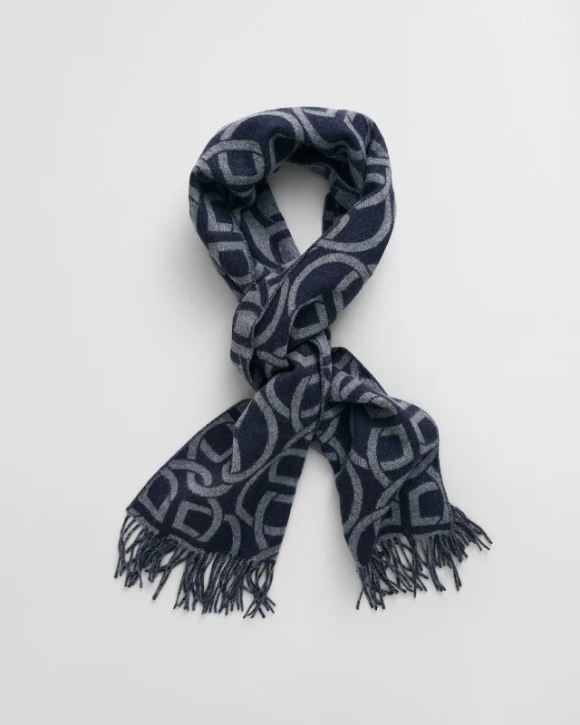 Your Dream Deal is Here!Gant Women Blue Printed Fringed Scarf