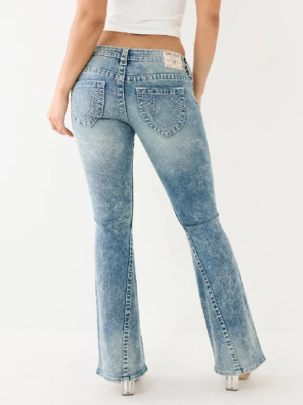 Act Fast – Limited Time Savings!True Religion Womens Big T Joey Skinny Fit Blue Low Rise Jeans